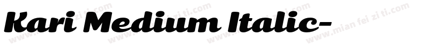 Kari Medium Italic字体转换